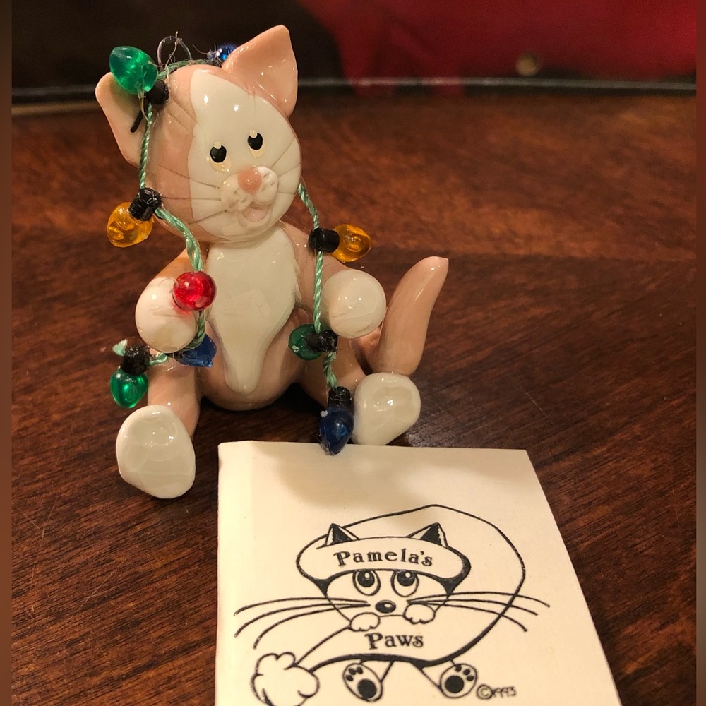 Porcelain Cat Ornament